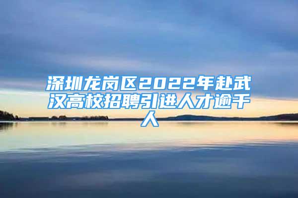 深圳龙岗区2022年赴武汉高校招聘引进人才逾千人