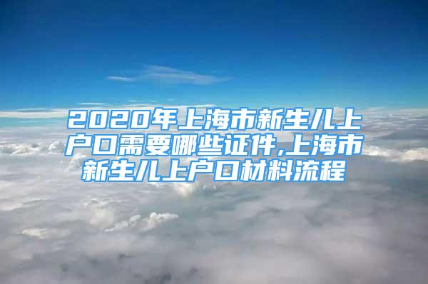 2020年上海市新生儿上户口需要哪些证件,上海市新生儿上户口材料流程