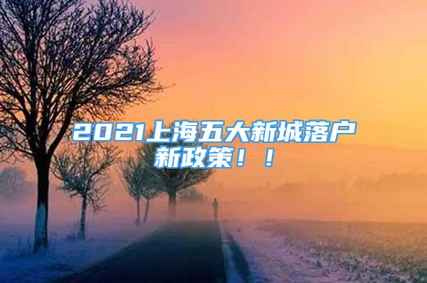 2021上海五大新城落户新政策！！