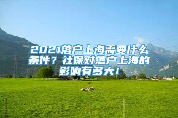 2021落户上海需要什么条件？社保对落户上海的影响有多大！