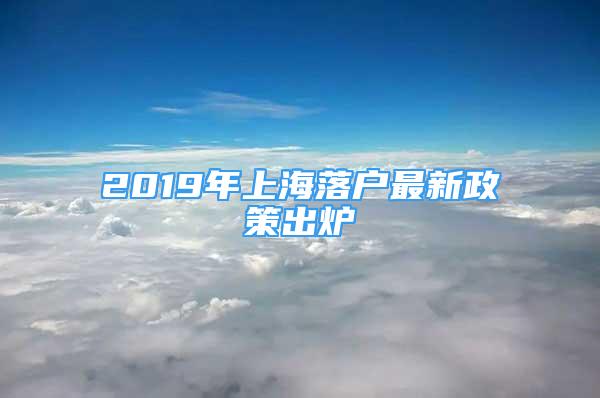 2019年上海落户最新政策出炉