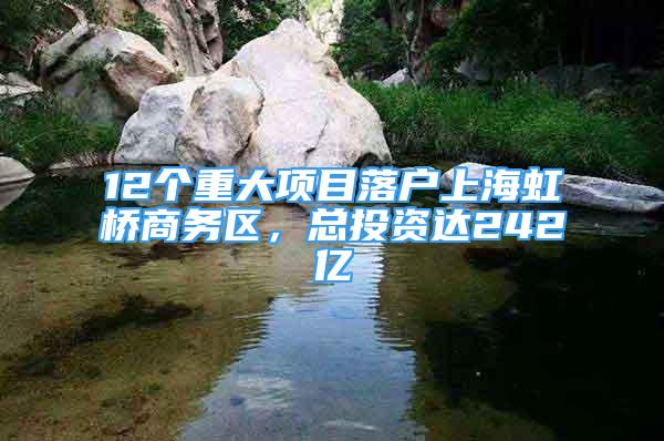 12个重大项目落户上海虹桥商务区，总投资达242亿