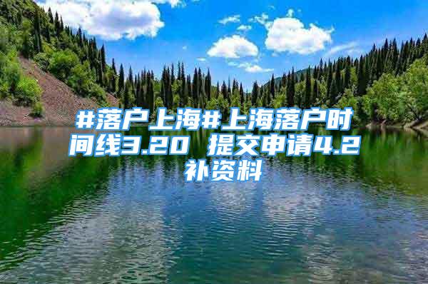 #落户上海#上海落户时间线3.20 提交申请4.2 补资料
