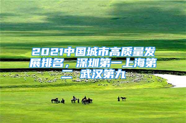 2021中国城市高质量发展排名，深圳第一上海第二 武汉第九