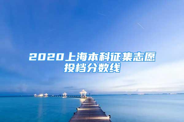 2020上海本科征集志愿投档分数线