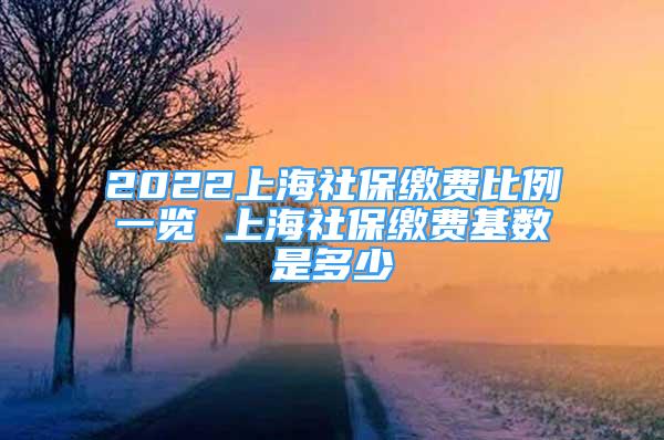 2022上海社保缴费比例一览 上海社保缴费基数是多少