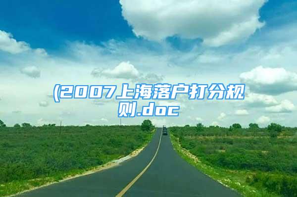 (2007上海落户打分规则.doc