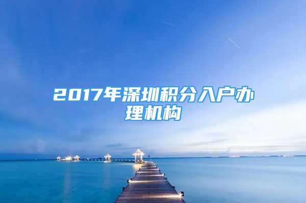 2017年深圳积分入户办理机构