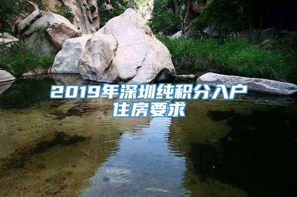 2019年深圳纯积分入户住房要求