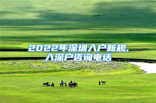 2022年深圳入户新规,入深户咨询电话