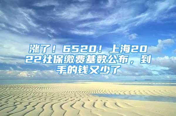 涨了！6520！上海2022社保缴费基数公布，到手的钱又少了