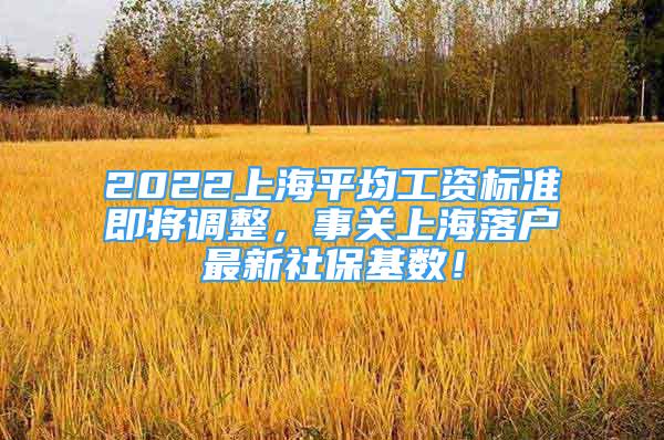 2022上海平均工资标准即将调整，事关上海落户最新社保基数！