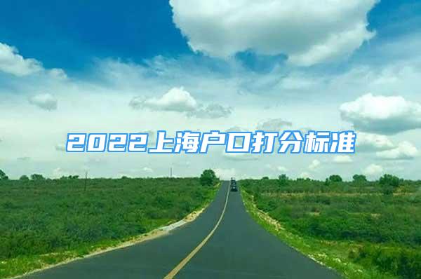 2022上海户口打分标准