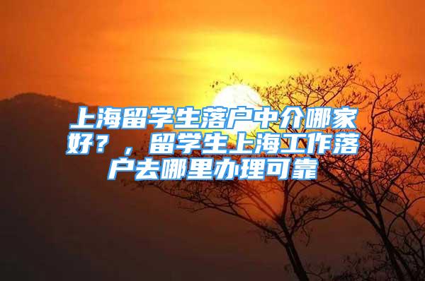 上海留学生落户中介哪家好？，留学生上海工作落户去哪里办理可靠