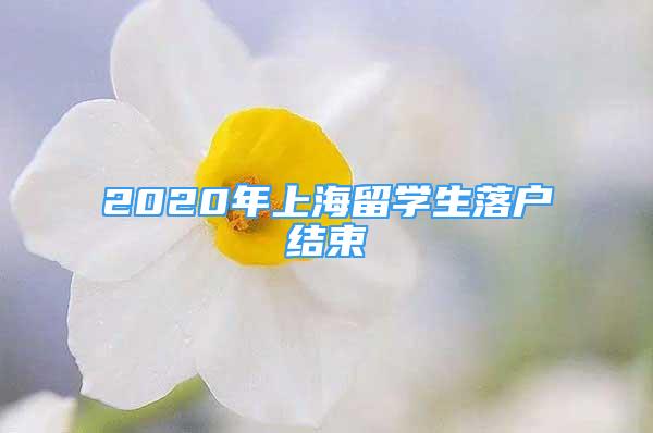 2020年上海留学生落户结束
