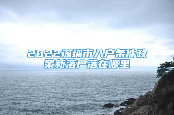 2022深圳市入户条件政策新落户落在哪里