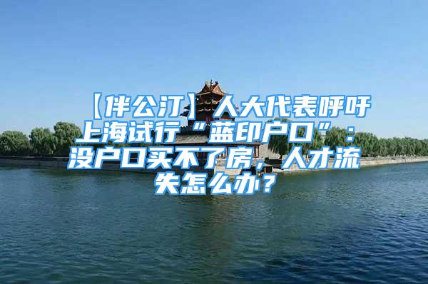 【伴公汀】人大代表呼吁上海试行“蓝印户口”：没户口买不了房，人才流失怎么办？