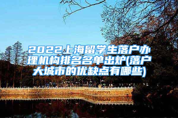 2022上海留学生落户办理机构排名名单出炉(落户大城市的优缺点有哪些)