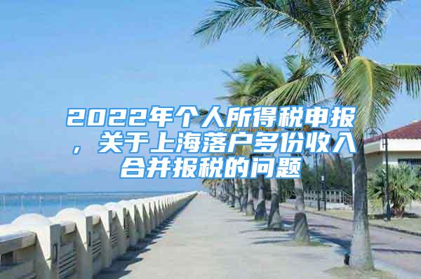 2022年个人所得税申报，关于上海落户多份收入合并报税的问题