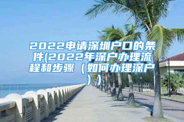 2022申请深圳户口的条件(2022年深户办理流程和步骤（如何办理深户）)