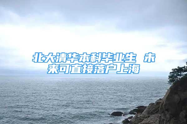北大清华本科毕业生 未来可直接落户上海