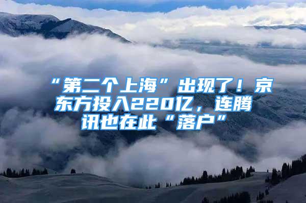 “第二个上海”出现了！京东方投入220亿，连腾讯也在此“落户”