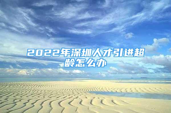 2022年深圳人才引进超龄怎么办