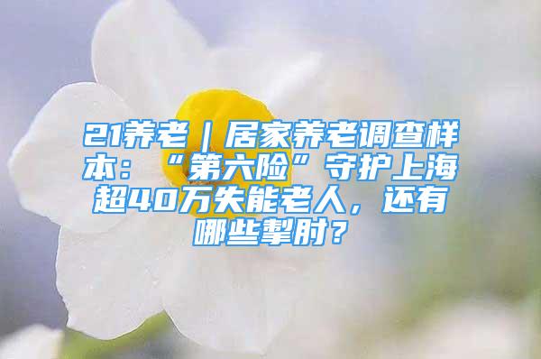 21养老｜居家养老调查样本：“第六险”守护上海超40万失能老人，还有哪些掣肘？