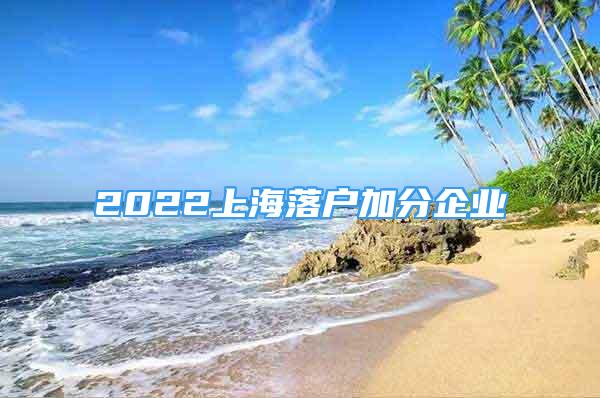 2022上海落户加分企业