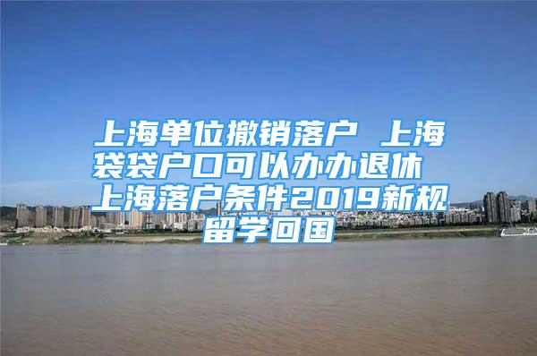 上海单位撤销落户 上海袋袋户口可以办办退休 上海落户条件2019新规留学回国