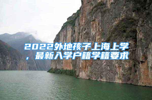 2022外地孩子上海上学，最新入学户籍学籍要求