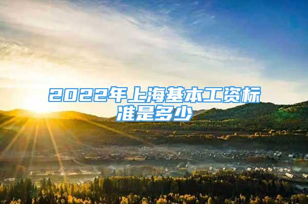 2022年上海基本工资标准是多少