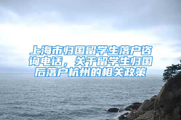 上海市归国留学生落户咨询电话，关于留学生归国后落户杭州的相关政策