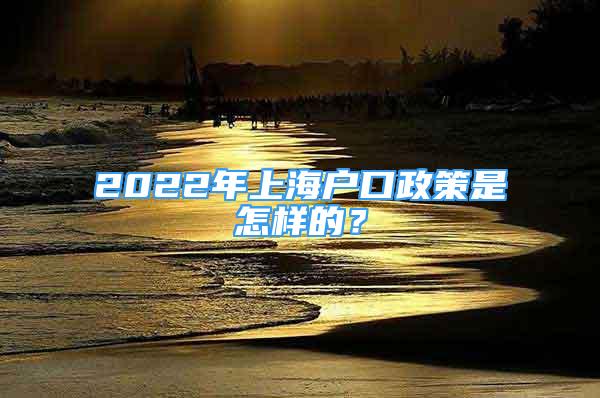 2022年上海户口政策是怎样的？