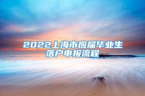 2022上海市应届毕业生落户申报流程