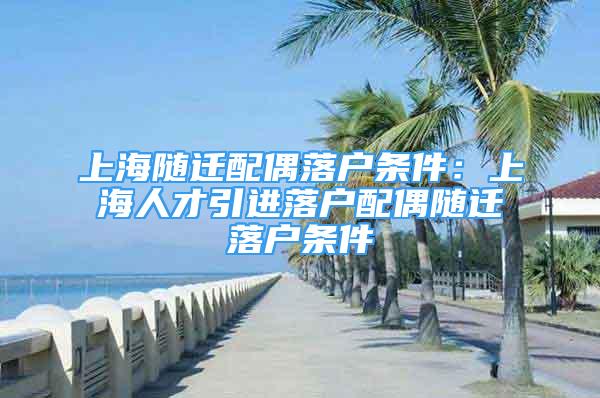 上海随迁配偶落户条件：上海人才引进落户配偶随迁落户条件