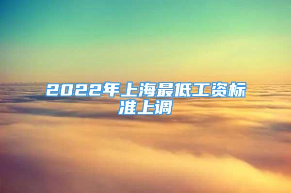 2022年上海最低工资标准上调