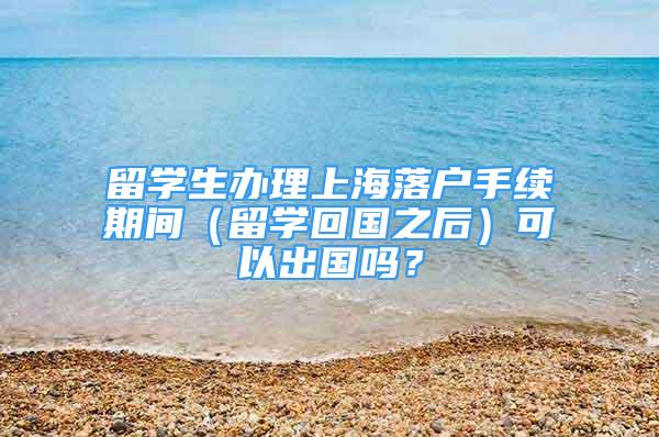 留学生办理上海落户手续期间（留学回国之后）可以出国吗？