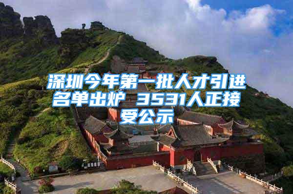 深圳今年第一批人才引进名单出炉 3531人正接受公示