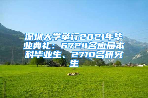 深圳大学举行2021年毕业典礼：6724名应届本科毕业生、2710名研究生