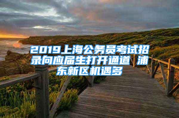 2019上海公务员考试招录向应届生打开通道 浦东新区机遇多