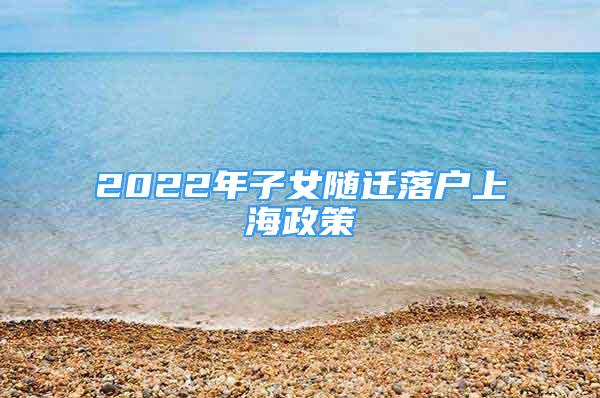 2022年子女随迁落户上海政策