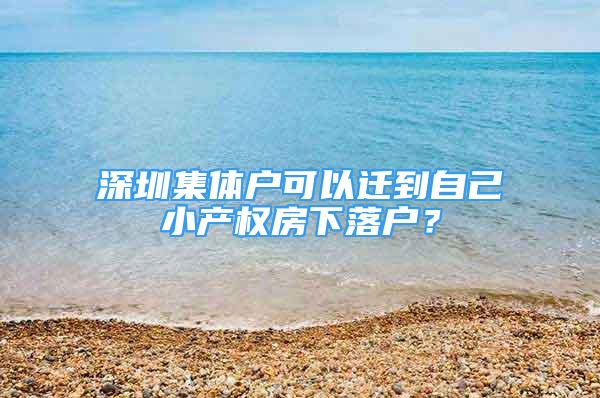 深圳集体户可以迁到自己小产权房下落户？