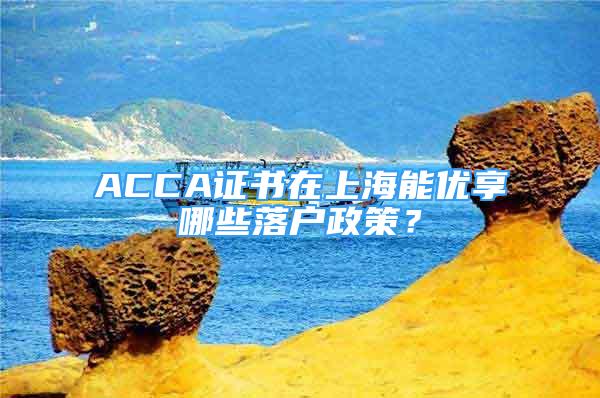 ACCA证书在上海能优享哪些落户政策？