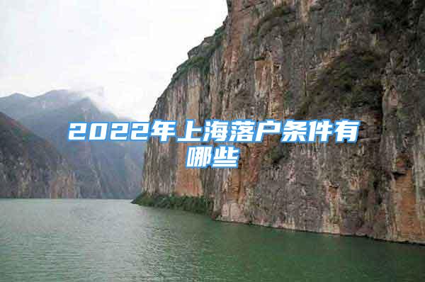 2022年上海落户条件有哪些