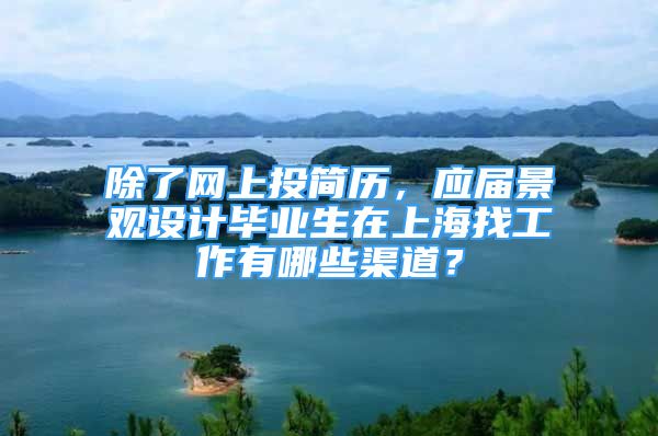 除了网上投简历，应届景观设计毕业生在上海找工作有哪些渠道？