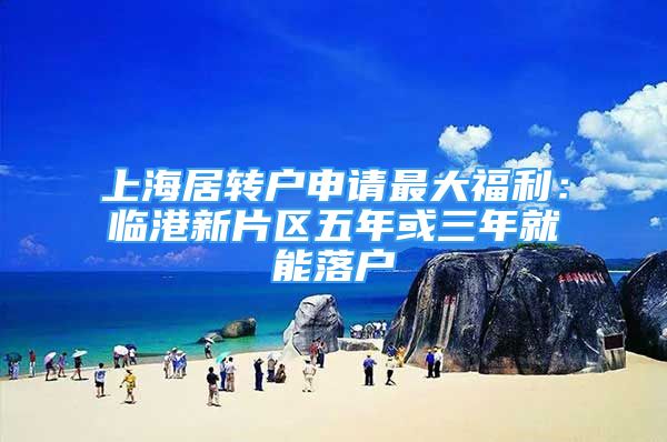 上海居转户申请最大福利：临港新片区五年或三年就能落户