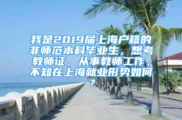 我是2019届上海户籍的非师范本科毕业生，想考教师证，从事教师工作，不知在上海就业形势如何？