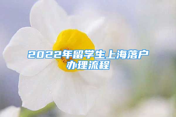 2022年留学生上海落户办理流程