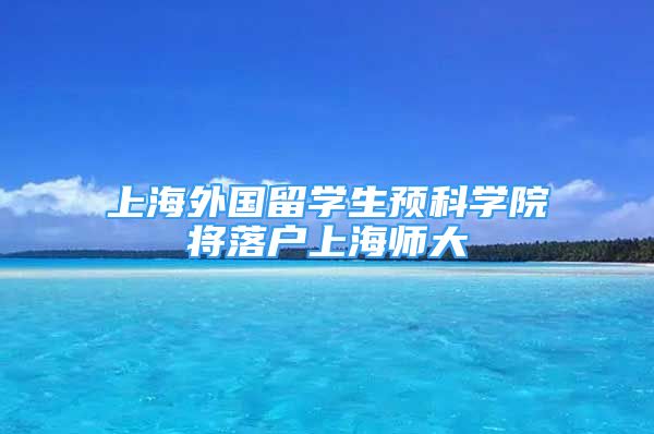 上海外国留学生预科学院将落户上海师大